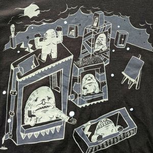 Threadless Vintage 2007 "LONELY SNOWMEN" 3D Tee